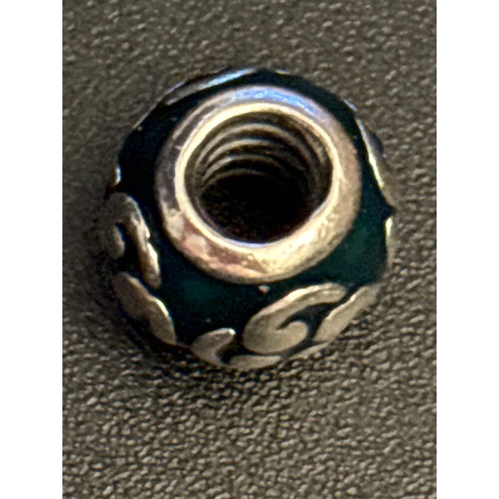 Pandora 925 ALE Green Enamel Swirl Charm Sterling Silver - Picture 4 of 5